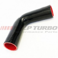 MANGUEIRA SILICONE PRETO 90º X 2"